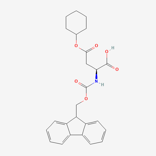 FMOC-ASP(OCHEX)-OH (CAS: 130304-80-2) - Chemical Structure and Molecular Formula 