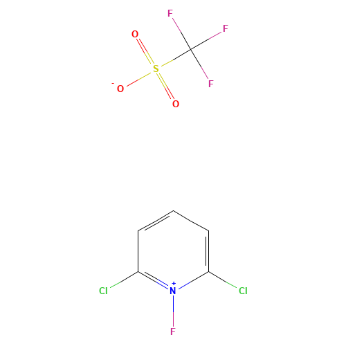 1-FLUORO-2,6-DICHLOROPYRIDINIUM TRIFLATE (CAS: 130433-68-0) - Chemical Structure and Molecular Formula 