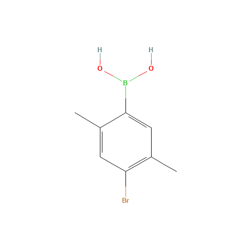 4-Bromo-2,5-dimethylphenylboronic acid (CAS: 130870-00-7) - Chemical Structure and Molecular Formula 