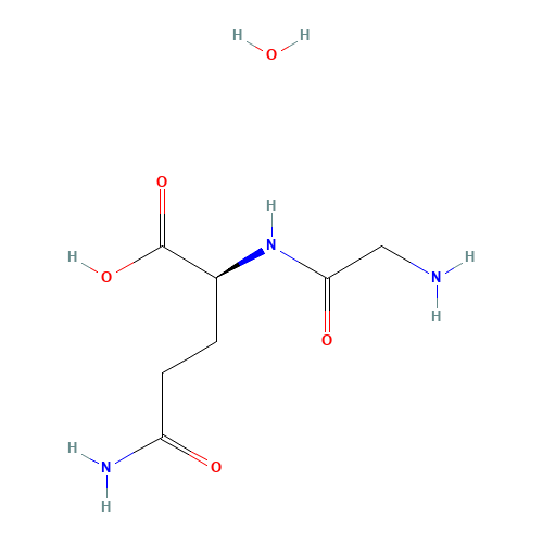 GLYCYL-L-GLUTAMINE MONOHYDRATE (CAS: 131115-71-4) - Chemical Structure and Molecular Formula 