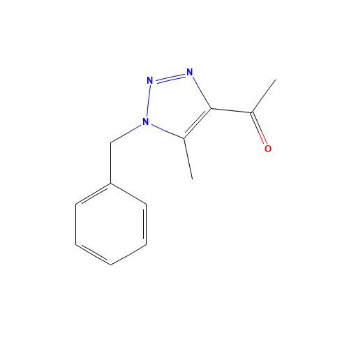 1-(1-BENZYL-5-METHYL-1H-1,2,3-TRIAZOL-4-YL)-1-ETHANONE (CAS: 133992-60-6) - Chemical Structure and Molecular Formula 