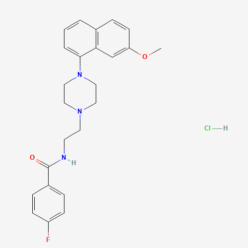 4-FLUORO-N-[2-[4-(7-METHOXY-1-NAPHTHALENYL)-1-PIPERAZINYL]ETHYL]BENZAMIDE HYDROCHLORIDE (CAS: 135721-98-1) - Related Chemical Product