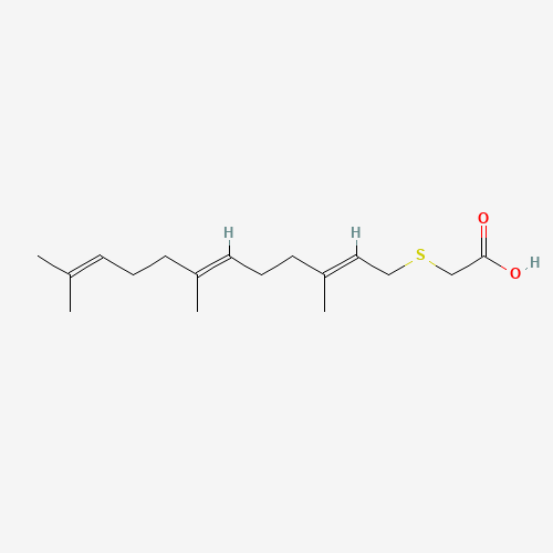 FARNESYLTHIOACETIC ACID (CAS: 135784-48-4) - Chemical Structure and Molecular Formula 