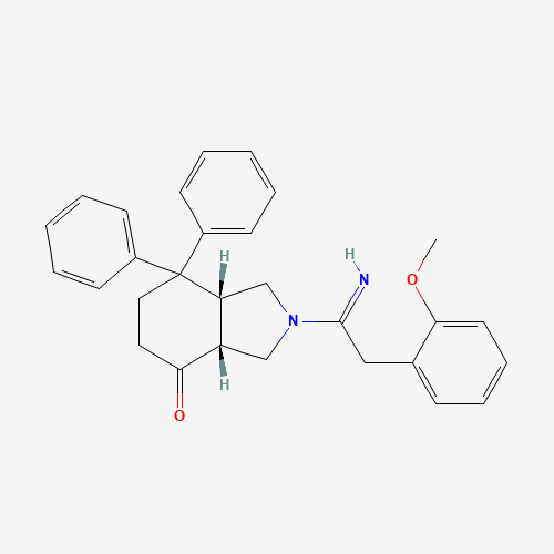 (3AR,7AR)-OCTAHYDRO-2-[1-IMINO-2-(2-METHOXYPHENYL)ETHYL]-7,7-DIPHENYL-4H-ISOINDOL-4-ONE (CAS: 135911-02-3) - Related Chemical Product