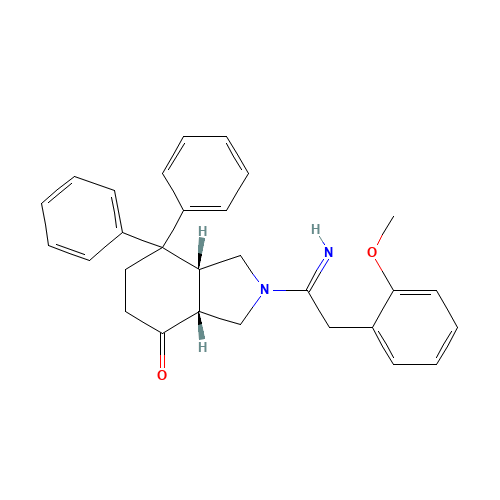 (3AR,7AR)-OCTAHYDRO-2-[1-IMINO-2-(2-METHOXYPHENYL)ETHYL]-7,7-DIPHENYL-4H-ISOINDOL-4-ONE (CAS: 135911-02-3) - Related Chemical Product