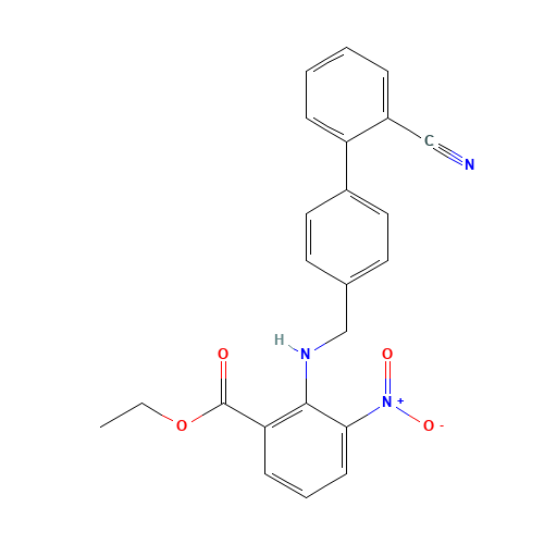 2-[[(2'-Cyano[1,1'-biphenyl]-4-yl)methyl]amino]-3-nitro-benzoic acid ethyl ester (CAS: 136285-67-1) - Related Chemical Product