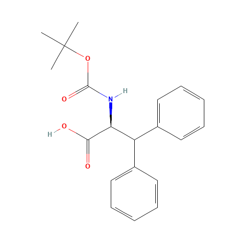 N-(tert-Butoxycarbonyl)-beta-phenyl-L-phenylalanine (CAS: 138662-63-2) - Chemical Structure and Molecular Formula 