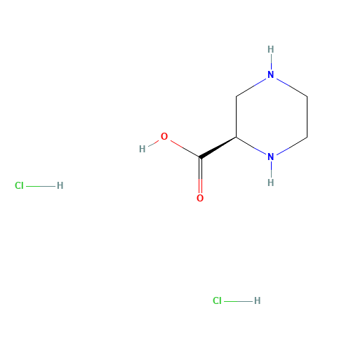 (R)-(+)-2-Piperazinecarboxylic acid dihydrochloride (CAS: 126330-90-3) - Chemical Structure and Molecular Formula 