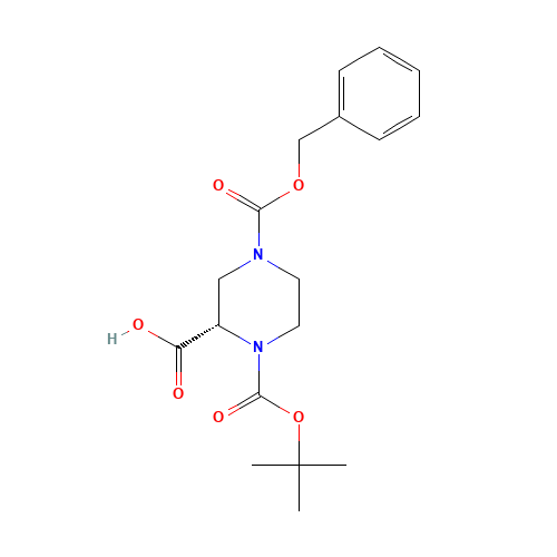 (S)-N-1-Boc-N-4-Cbz-2-piperazine carboxylic acid (CAS: 138775-03-8) - Related Chemical Product