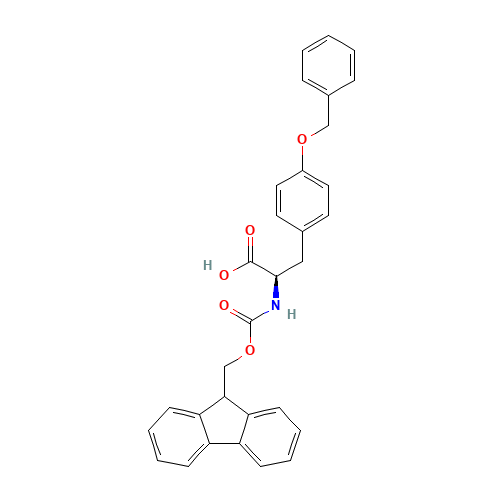 FMOC-D-TYR(BZL)-OH (CAS: 138775-48-1) - Chemical Structure and Molecular Formula 