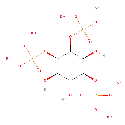 D-MYO-INOSITOL 1,3,4-TRISPHOSPHATE HEXAPOTASSIUM SALT (CAS: 140385-74-6) - Chemical Structure and Molecular Formula 