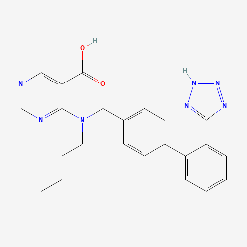 4-[BUTYL([2'-(1H-TETRAZOL-5-YL)[1,1'-BIPHENYL]-4-YL]METHYL)AMINO]-5-PYRIMIDINECARBOXYLIC ACID (CAS: 141872-46-0) - Related Chemical Product