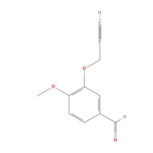 4-METHOXY-3-(2-PROPYNYLOXY)BENZENECARBALDEHYDE (CAS: 145654-01-9) - Chemical Structure and Molecular Formula 