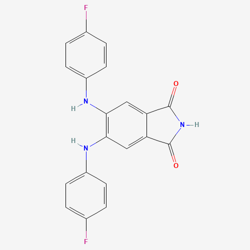 5,6-BIS[(4-FLUOROPHENYL)AMINO]-1H-ISOINDOLE-1,3(2H)-DIONE (CAS: 145915-60-2) - Related Chemical Product