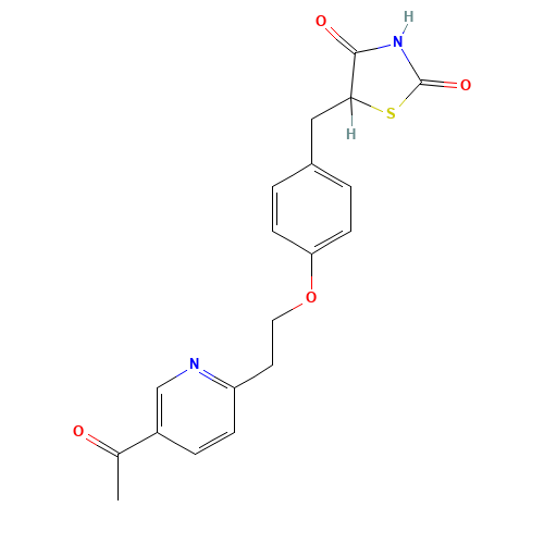 5-[[4-[2-(5-ACETYL-2-PYRIDINYL)ETHOXY]PHENYL]METHYL]-2,4THIAZOLIDINEDIONE (CAS: 146062-45-5) - Related Chemical Product