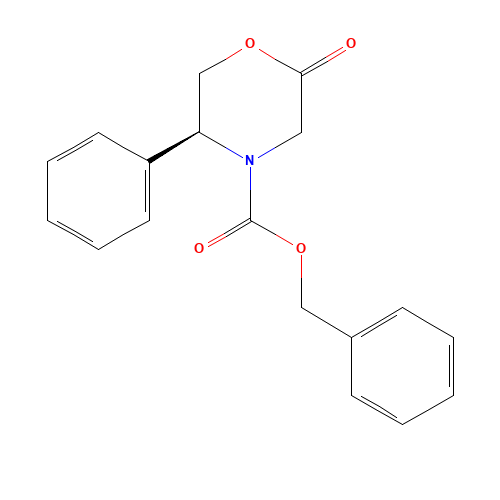 (5S)-3,4,5,6-TETRAHYDRO-5-PHENYL-N-(BENZYLOXYCARBONYL)-4(H)-1,4-OXAZIN-2-ONE (CAS: 147700-91-2) - Related Chemical Product