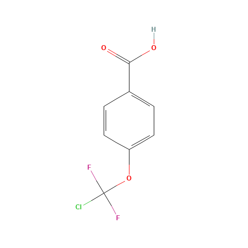 4-(DIFLUOROCHLOROMETHOXY)BENZOIC ACID (CAS: 147992-34-5) - Chemical Structure and Molecular Formula 