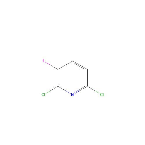 2,6-Dichloro-3-iodopyridine (CAS: 148493-37-2) - Chemical Structure and Molecular Formula 