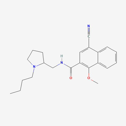 N-[(1-BUTYL-2-PYRROLIDINYL)METHYL]-4-CYANO-1-METHOXY-2-NAPHTHALENECARBOXAMIDE (CAS: 149649-22-9) - Related Chemical Product