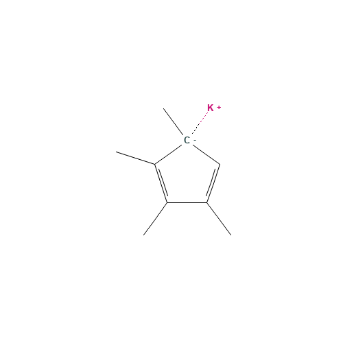 POTASSIUM TETRAMETHYLCYCLOPENTADIENIDE (CAS: 150239-39-7) - Chemical Structure and Molecular Formula 