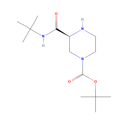(S)-2-tert-Butylcarboxamide-4-tert-butoxycarbonyl piperazine (CAS: 150323-35-6) - Related Chemical Product