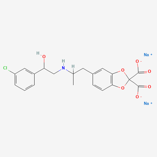 5-[(2R)-2-([(2R)-2-(3-CHLOROPHENYL)-2-HYDROXYETHYL]AMINO)PROPYL]-1,3-BENZODIOXOLE-2,2-DICARBOXYLATE DISODIUM (CAS: 151126-84-0) - Related Chemical Product