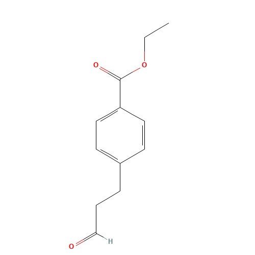 3-(4-Carboethoxy)phenyl propanal (CAS: 151864-81-2) - Chemical Structure and Molecular Formula 