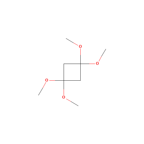 1,1,3,3-Tetramethoxycyclobutane (CAS: 152897-19-3) - Chemical Structure and Molecular Formula 