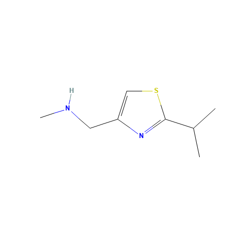 2-Isopropyl-4-(methylaminomethyl)thiazole (CAS: 154212-60-9) - Chemical Structure and Molecular Formula 