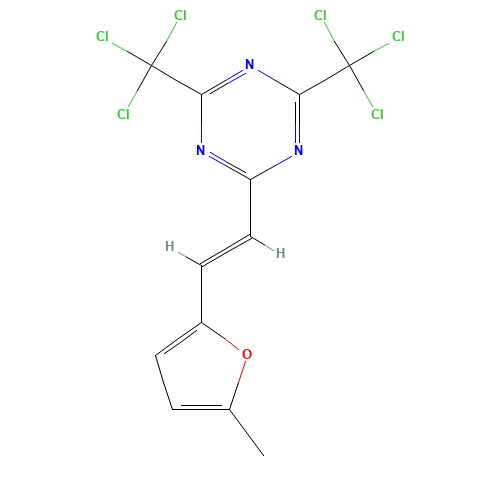 2-[2-(5-METHYLFURAN-2-YL)VINYL]-4,6-BIS(TRICHLOROMETHYL)-1,3,5-TRIAZINE (CAS: 156360-76-8) - Related Chemical Product