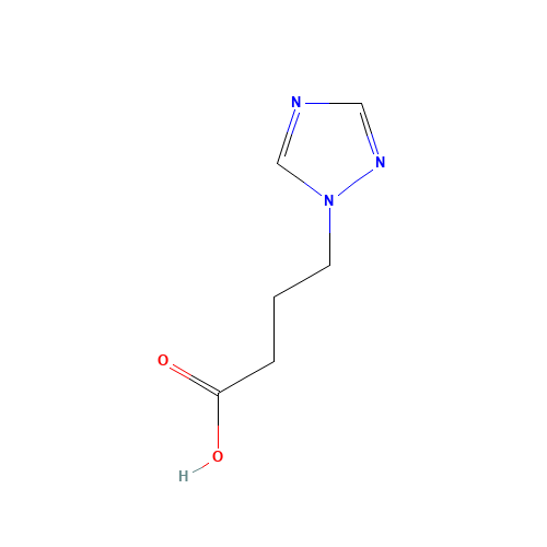4-[1,2,4]TRIAZOL-1-YL-BUTYRIC ACID (CAS: 158147-52-5) - Chemical Structure and Molecular Formula 