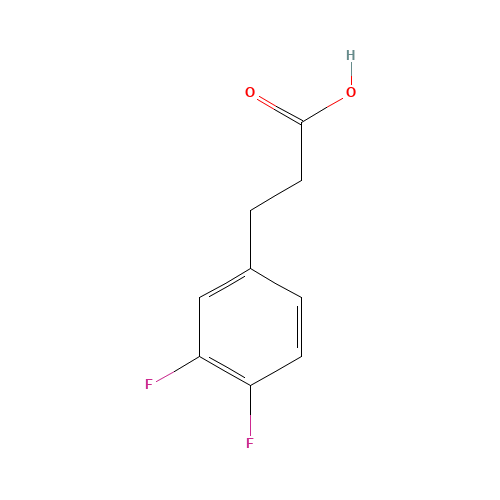 3,4-DIFLUOROHYDROCINNAMIC ACID (CAS: 161712-75-0) - Chemical Structure and Molecular Formula 