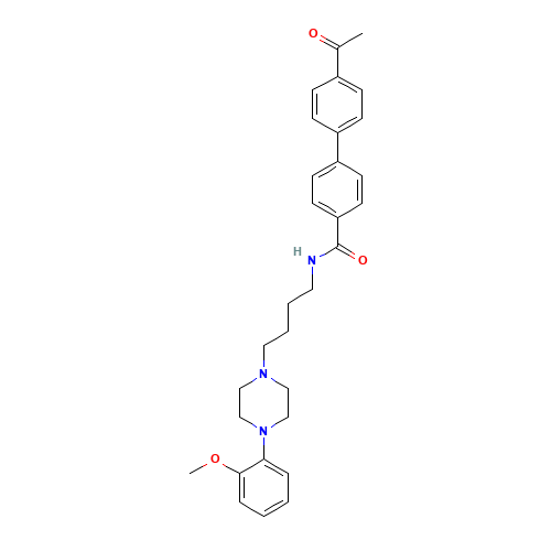 4'-ACETYL-N-[4-[4-(2-METHOXYPHENYL)-1-PIPERAZINYL]BUTYL]-[1,1'-BIPHENYL]-4-CARBOXAMIDE (CAS: 162408-66-4) - Related Chemical Product