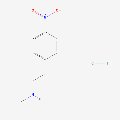 N-Methyl-4-nitrophenethylamine hydrochloride (CAS: 166943-39-1) - Chemical Structure and Molecular Formula 