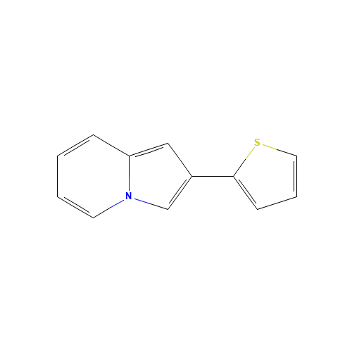 2-THIOPHEN-2-YL-INDOLIZINE (CAS: 169210-29-1) - Chemical Structure and Molecular Formula 