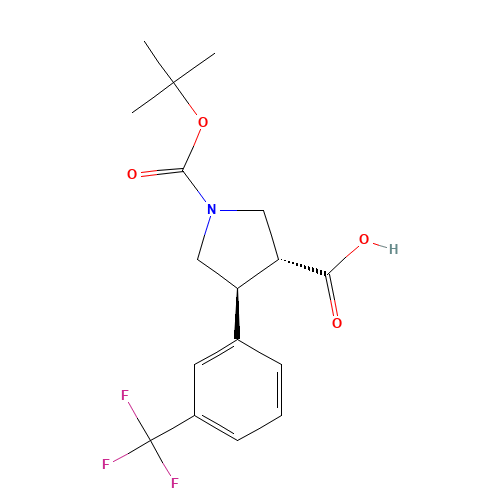 BOC-(TRANS)-4-(3-TRIFLUOROMETHYL-PHENYL)-PYRROLIDINE-3-CARBOXYLIC ACID (CAS: 169248-97-9) - Related Chemical Product