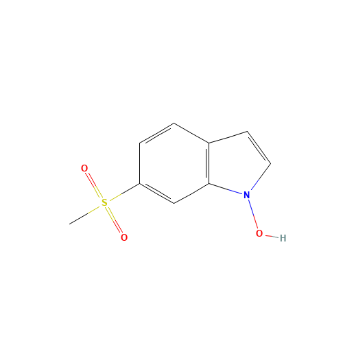 1-HYDROXY-6-(METHYLSULFONYL)INDOLE (CAS: 170492-47-4) - Chemical Structure and Molecular Formula 