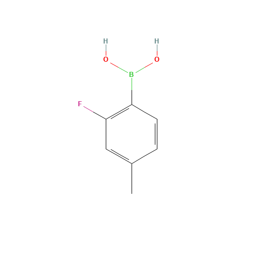 2-Fluoro-4-methylphenylboronic acid (CAS: 170981-26-7) - Chemical Structure and Molecular Formula 