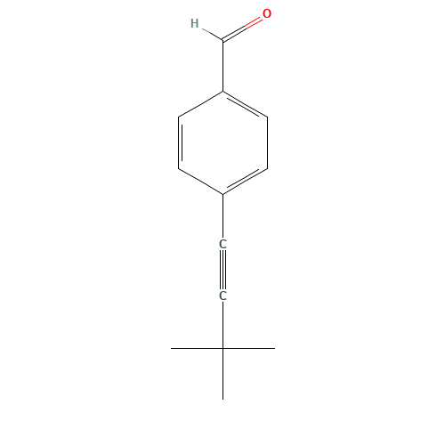 4-(3,3-DIMETHYL-1-BUTYNYL)-BENZALDEHYDE (CAS: 173592-71-7) - Chemical Structure and Molecular Formula 