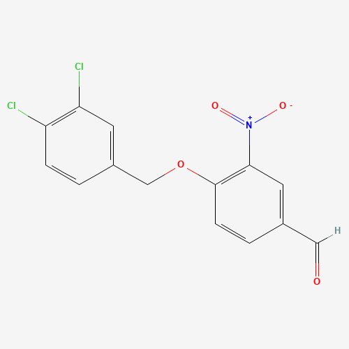 4-(3,4-DICHLOROBENZYLOXY)-3-NITROBENZALDEHYDE (CAS: 175136-20-6) - Chemical Structure and Molecular Formula 