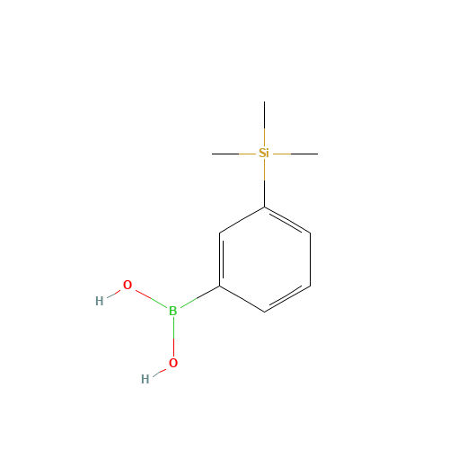 3-(TRIMETHYLSILYL)PHENYLBORONIC ACID (CAS: 177171-16-3) - Chemical Structure and Molecular Formula 