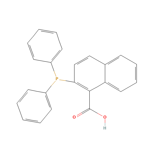 2-DIPHENYLPHOSPHINO-1-NAPHTHOIC ACID (CAS: 178176-80-2) - Chemical Structure and Molecular Formula 