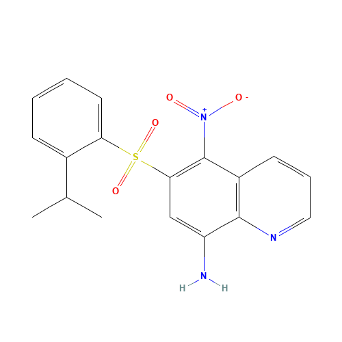 6-[[2-(1-METHYLETHYL)PHENYL]]SULFONYL-5-NITRO-8-QUINOLINAMINE (CAS: 181468-88-2) - Related Chemical Product
