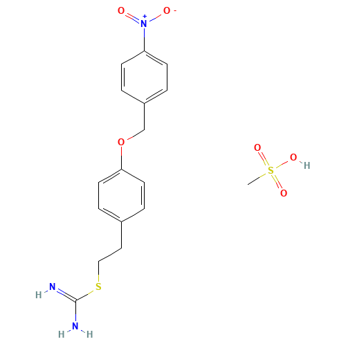 2-[2-[4-(4-NITROBENZYLOXY)PHENYL]ETHYL]ISOTHIOUREA MESYLATE (CAS: 182004-65-5) - Related Chemical Product