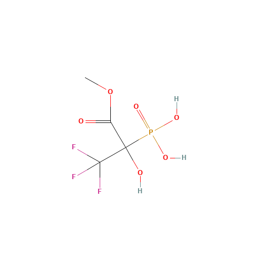 3,3,3-TRIFLUORO-2-HYDROXY-2-PHOSPHONOPROPIONIC ACID METHYL ESTER (CAS: 187653-39-0) - Chemical Structure and Molecular Formula 