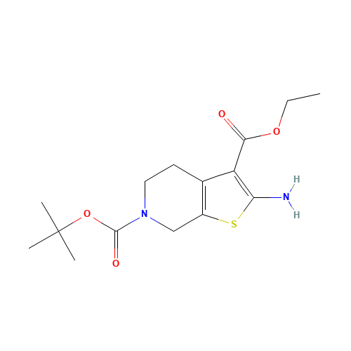 2-AMINO-4,7-DIHYDRO-5H-THIENO[2,3-C]PYRIDINE-3,6-DICARBOXYLIC ACID 6-TERT BUTYL ESTER 3-ETHYL ESTER (CAS: 193537-14-3) - Chemical Structure and Molecular Formula 