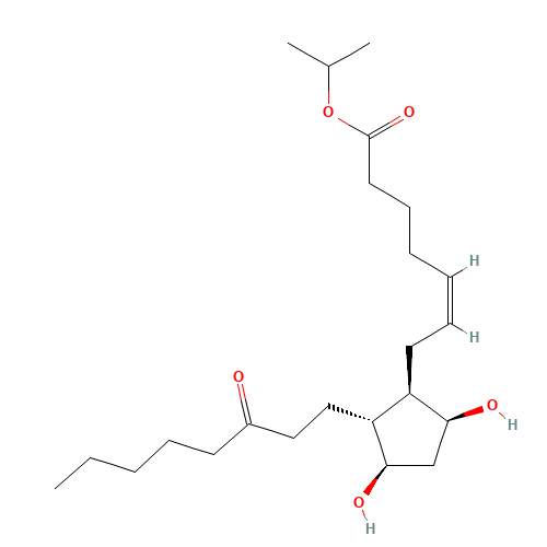 13,14-DIHYDRO-15-KETO PROSTAGLANDIN F2ALPHA ISOPROPYL ESTER (CAS: 199920-18-8) - Chemical Structure and Molecular Formula 