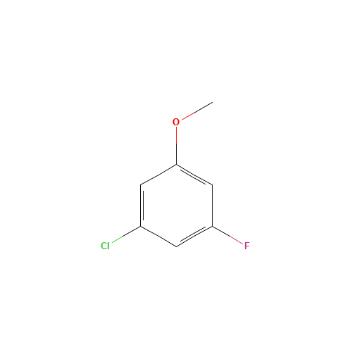 3-CHLORO-5-FLUOROANISOLE (CAS: 202925-08-4) - Chemical Structure and Molecular Formula 