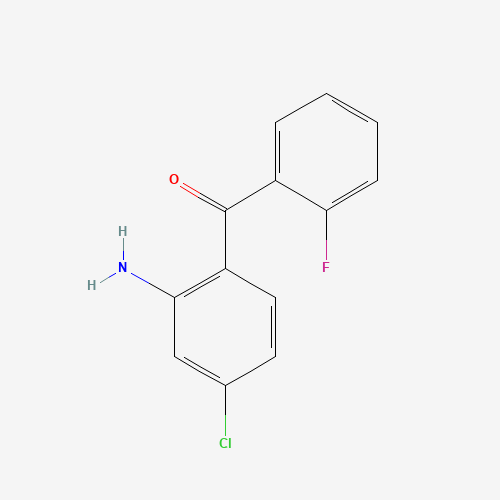 2-AMINO-4-CHLORO-2'-FLUOROBENZOPHENONE (CAS: 203303-05-3) - Chemical Structure and Molecular Formula 