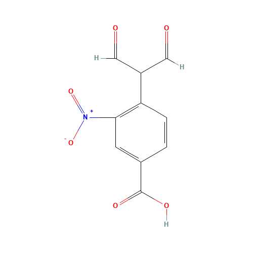 2-(4-HYDROXYCARBONYL-2-NITROPHENYL)MALONDIALDEHYDE (CAS: 205985-96-2) - Chemical Structure and Molecular Formula 